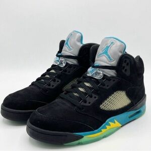 Air Jordan 5 Retro Aqua Black Taxi Aquatone Size 8 Men / 9.5 Women DD0587-047